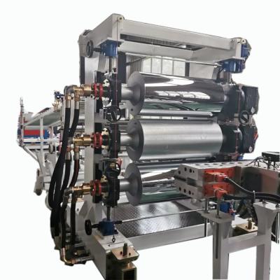 China Línea de extrusión de placa de plástico de 400 mm-2000 mm de ancho PMMA Línea de extrusión de chapa ABS PE en venta