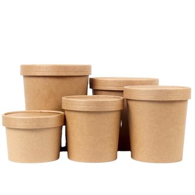 China ODM/OEM Eco-Friendly Cajas Desechables Round White Biodegradable Eco-Friendly Disposable Salad Food Soup Cup Quick Paper Bowl for sale