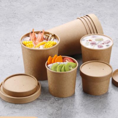 China 26OZ Eco-Friendly ODM/OEM Envases Para Comida Around White Biodegradable Compostable Disposable Salad Fast Edible Paper Container for sale