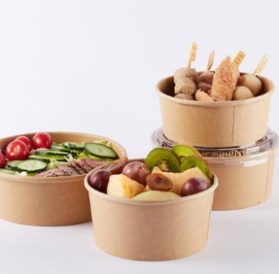 China Eco-friendly White Biodegradable Compostable Salad Take Out Round 46OZ ODM/OEM Quick Edible Paper Container for sale