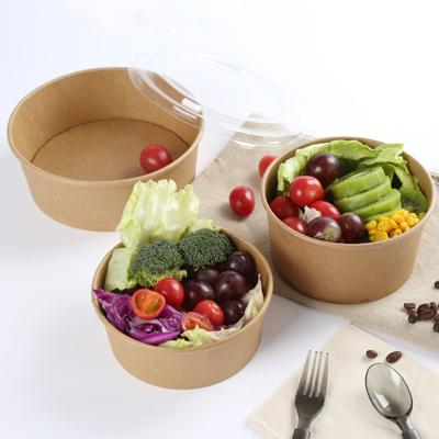 China ODM/OEM Biodegradable Envases Desechables Round Quick Edible Salad Take Out Fraft Soup Cup Bowl White Biodegradable Eco-Friendly for sale