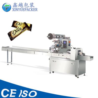 China Durable Chocolate Bar Wrapping Machine , Pillow Wrapping Machine With Large Touch Screen for sale