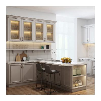 China Modern luxury kitchen cabinets grade decoration kitchen cabinet apartment modern kitchen furniture cabinets for sale