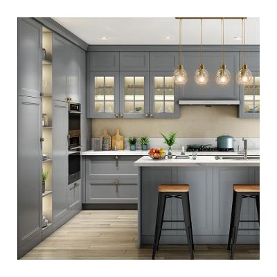 China Modern Factory Price Complete Kitchen Cupboards Set Modern Custom Kitchen Cabinet Designs for sale