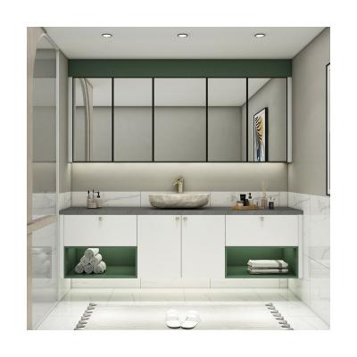 China Modern bathroom cabinet vanity modern bathroom furniture vanity wash basin bathroom cabinets with mirror for sale