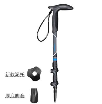 China Adjustable Lightweight Telescopic Rubber Sections Aluminum Alloy Trekking Pole 3 for sale