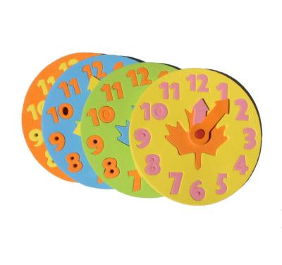 China Teaching EVA Material Children Wall Clock Educational Toys Clock for sale