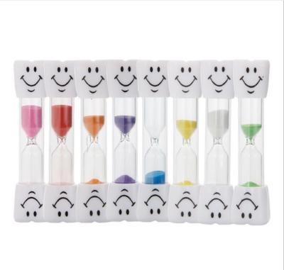 China CLASSIC Cheap Smile 3/4/5 Minutes Cute Plastic Sand Timer Sand Timer Clock for sale