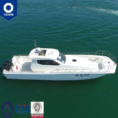 China Outdoor Cheap Pleasure Craft 45ft China Boatyard Cabin Fishing Boats Fiberglass Leisure Yacht New With CE for sale