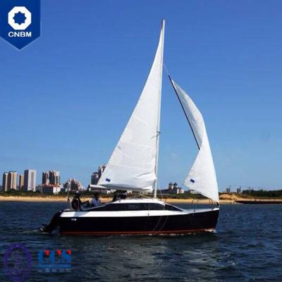 China Water Sports 7.33m Fiberglass Hull Material Sailing Boat Special Purpose For Training And Competition With Motor for sale