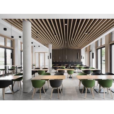 China Perforated Metal Strip Ceilings Wood Color Aluminum Ceiling For Ceiling Decoration for sale