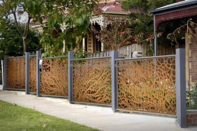 China European style popular laser cut art metal fence for garden decoration for sale