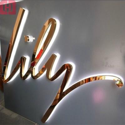 China Buildings Professional Manufacture Led Illuminated Backlit Metal Letters Channel Metal Letters for sale