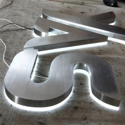 China Buildings Led Decorative Back Lit 3D Letter Acrylic Alphabet Metal Signage for sale