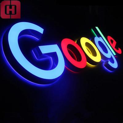 China Buildings Double Side Luminous Acrylic Alphabet Letter Sign Mini Led Channel Letters For Decoration for sale