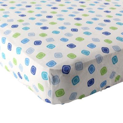 China Beautiful crib fitted sheet-100% woven cotton flannel (breathable and soft), crib fitting standard mattress for sale