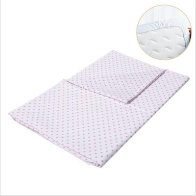 China Beautiful Fitted Knit Cotton Crib Sheet, Baby Sheet Cross Stitch, Pink for sale