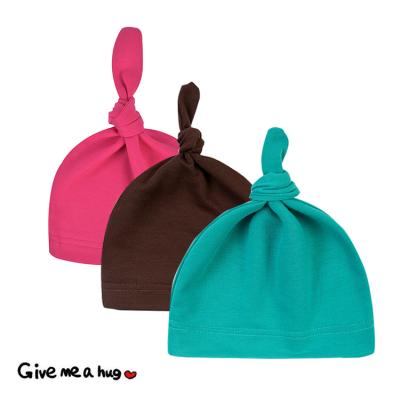 China Eco - Friendly Organic Baby Cotton Knot Hat , Baby Hat for sale