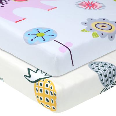 China 100% Organic Cotton Lovely Fitted Crib Sheet Baby Cozy Sheet for sale