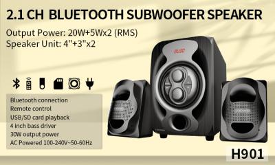 China Altavoces de audio teledirigidos 2.1 de los Presidentes del subwoofer Bluetooth 20Hz-20KHz en venta