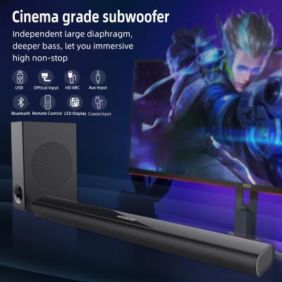 China 100 W kabellose Bluetooth-Soundbar mit Subwoofer, ABS-Material in Kinoqualität zu verkaufen