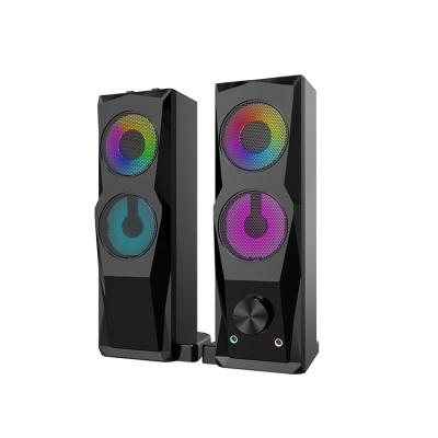 中国 DC5V 2.0 チャンネル スピーカー Rgb PC ゲーミング スピーカー AUX 入力繊細なサウンド 販売のため