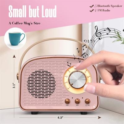 China Wireless Retro Bluetooth Speaker with TWS Music Player and FM Radio Display Screen NO for sale