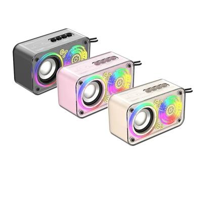 China 10W Output Power Wireless Speaker Transparent Mecha Portable Mini Subwoofer TWS Audio for sale