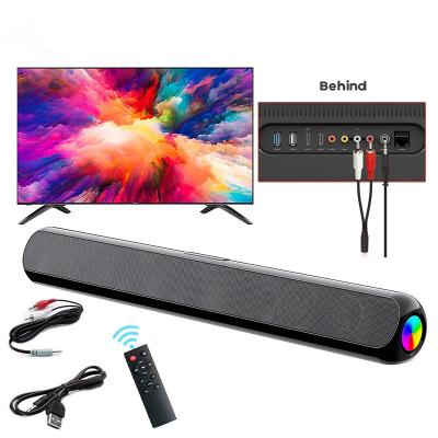 China 2500mAh 3.7V Capacidade da bateria TV Sound Bar com subwoofer e Bluetooth sem fio RGB à venda