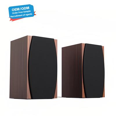 China DC Power Source Wood Cabinet Bookshelf Speakers 2.0 HiFi Sound for Home Theater System for sale