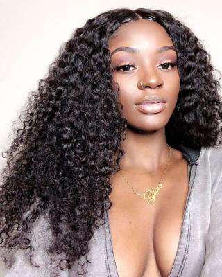 China Best Quality Human Lace Barely Shedding Thick Smooth Soft Front Body Wave Wig, HD Virgin Sheer Curly Frontal Wig, Wholesale Brazilian Lace Front Wigs for sale