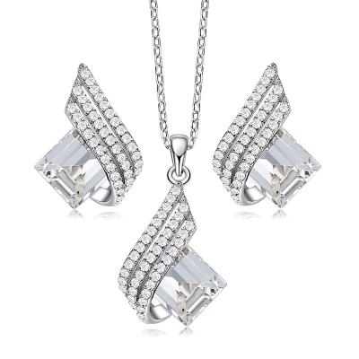 China Vintage Fashion Jewelry Set Necklace and Earring Set, Fashion S925 Sterling Silver Wedding Party Jewelry Sets for sale