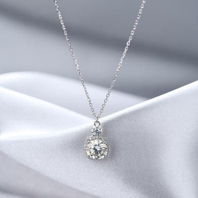 China D Color TRENDY Moissanite Diamond Jewelry Pendant Necklace For Women Wedding 925 Sterling Silver Necklace for sale