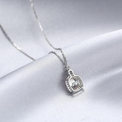 China FASHIONABLE High Quality Platinum Plated Moissanite Silver Chain Necklace Diamond Pendant Necklace S925 For Women for sale