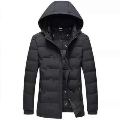 China Oversized Men's Down Jacket Men's Long Sleeve Padded Hoodie Hidden Windproof Down Jacket Men's Down Jacket for sale