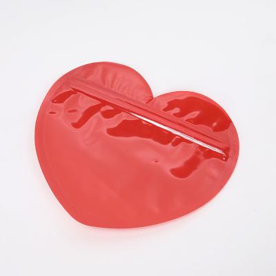 China Wholesale Customized Recyclable Printing Smell Proof Heart Shape Special Shaped Irregular Plastic Mylar Wrappers for sale