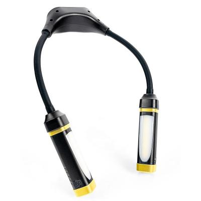 China Custom Emergency Flashlight Dual Head Light Outdoor Work Usb Rechargeable COB Led Headlight for sale