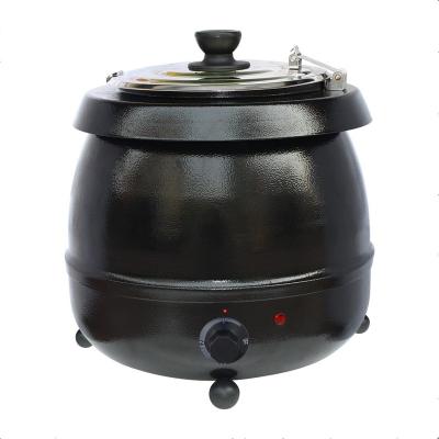 China Sustainable high quality stainless steel 10L electric buffet black soup pot/electric soup boiler/soup warmer for sale