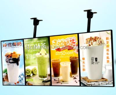 China Indoor magnetic led menu advertising light box for restaurant menu slim light box frame poster pop up light box for sale