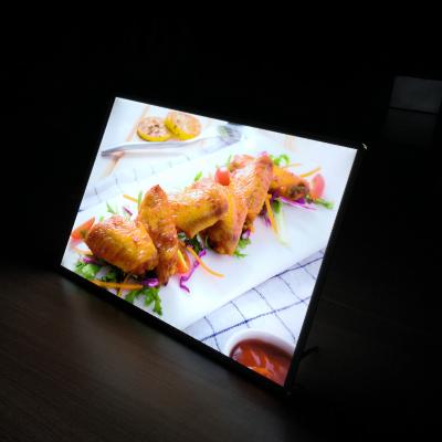 China Photo Frame LED Advertising Light Box LED Snap Indoor Acrylic Frame Advertise Light Box Restaurant Advertising Sign Mood Glass for sale