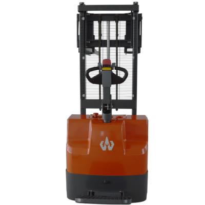 China 1T 1.5T Hotels Stand Up Electric Hydraulic Stacker Lift Electric Forklift Pallet Stacker for sale