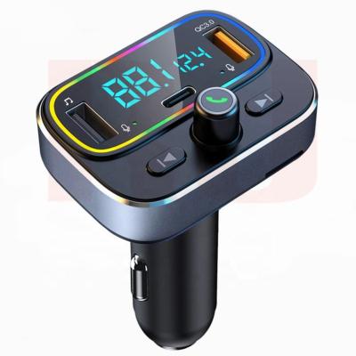 China QC3.0 Type Fm QC3.0 Radio Dual USB Stereo Player Handsfree C Palladium Usb Car Charger Mp3 Car Transmitter Kits For Car for sale