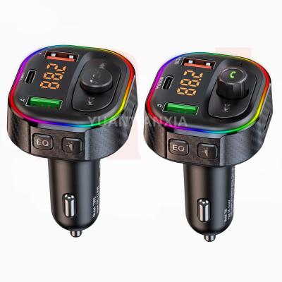 China BT 5.0 Car MP3 Player Call FM Transmitter EQ Handsfree Sound Mode Switching Type-C Audio Car USB Charger MP3 Player Radio Fast Charging Charger for sale