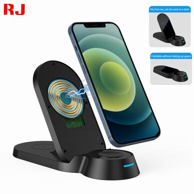 China Mobile Phone Tablet Charging Amazon Qi Charger Hot Selling Folding Magnetic Portable Fast Radio for sale