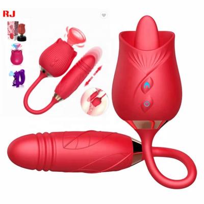 China 10 Dropshipping Penis Sex Toys for Rose with Dildo Tongue Vibrator for Women for sale