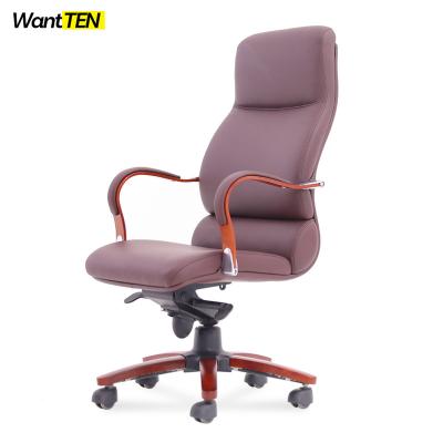 China PU Office Chair Adjustable Swivel Tilt Angle And Flip Arm Computer Executive Office Chair - for sale