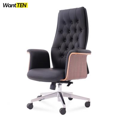 China (Size) 50 pieces minimum order wholesale supply of high end luxury leather executive office chair adjustable for sale