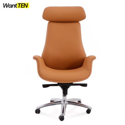 China Cooperation Style Adjustable Designer EO Leather Chair Business Luxury Office Chair (Height) Boss for sale