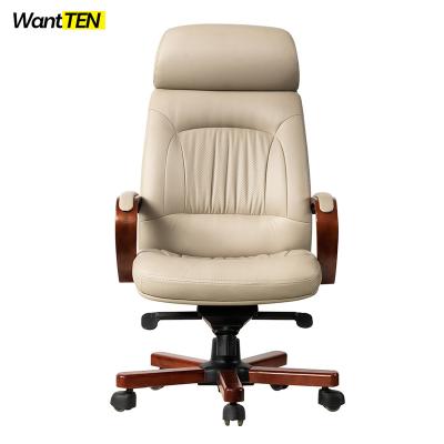 China (Size) 2021 New WantTEN Adjustable Leather Chair Office Best Selling Executive Chairs for sale