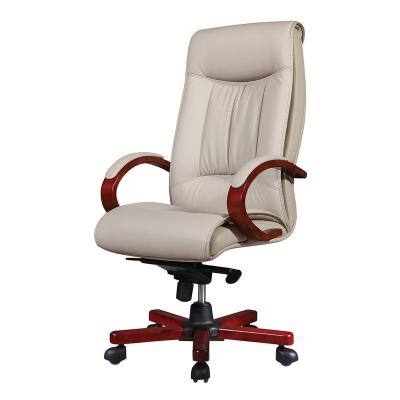 China (Height) Tall & Tall Adjustable Executive Office Chair With Wood Accents Adjustable High Back Ergonomic Lumbar Support Bonded Leather for sale